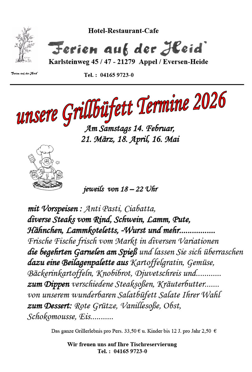 Winterliches Grillbüffet