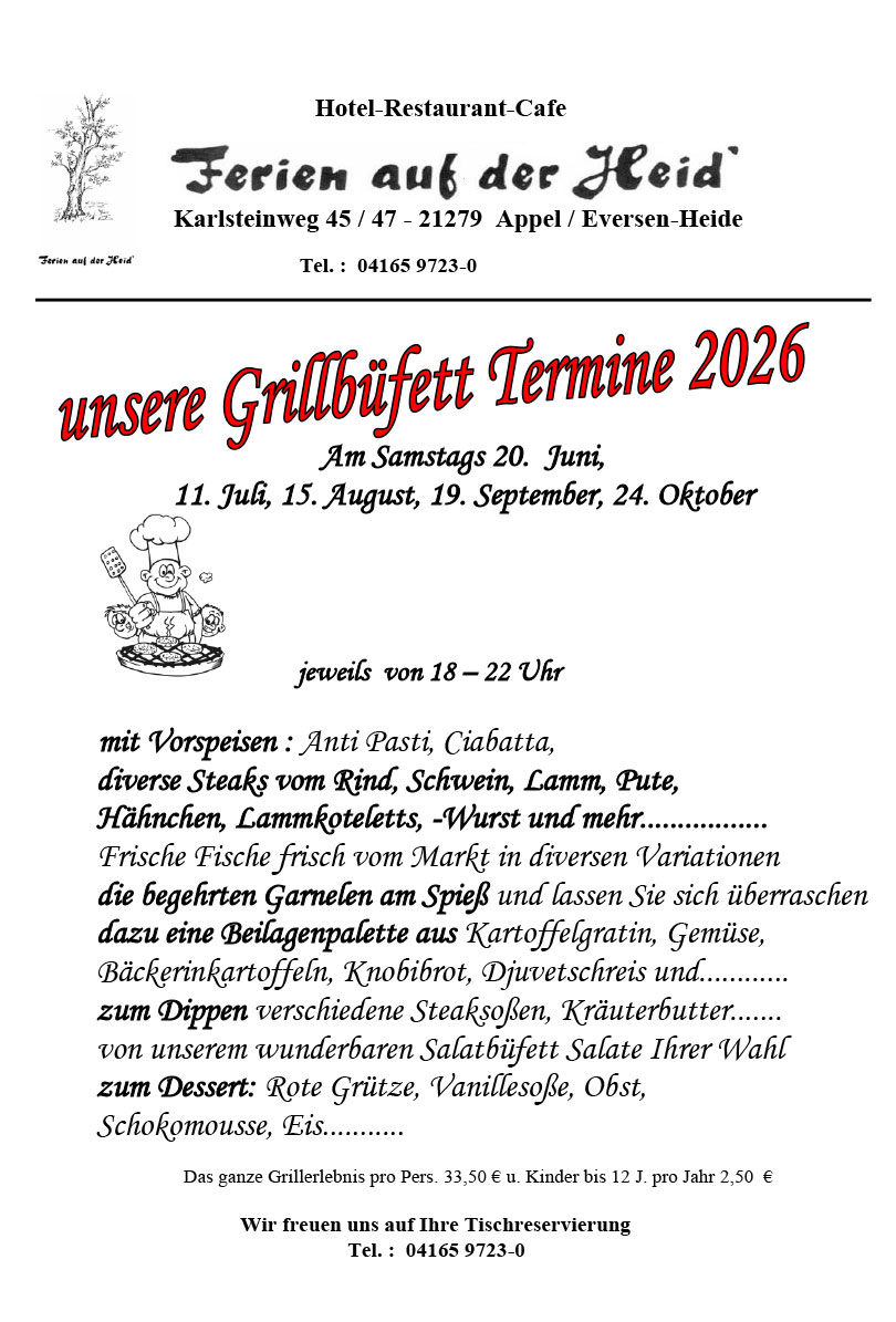 Winterliches Grillbüffet